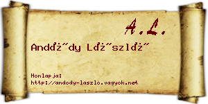 Andódy László névjegykártya