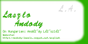 laszlo andody business card